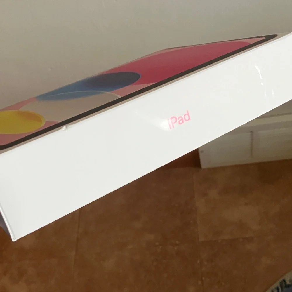 iPad box empty pink